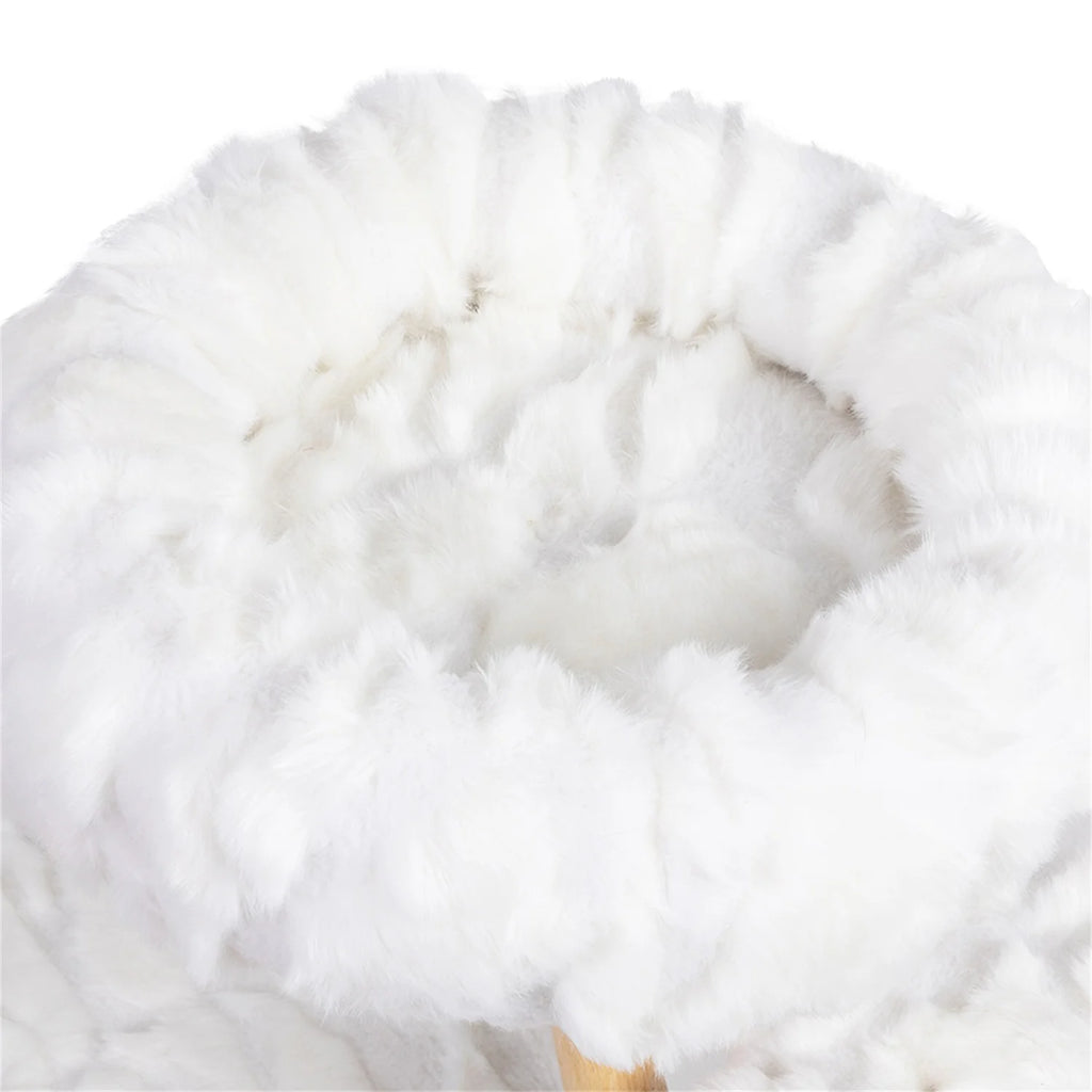 31-Inch Modern Cat Tree Tower for Indoor Cats with Condo and Climbing Perches, White