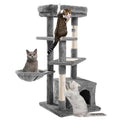Large Cat Tree with Multi-Level Design, Sisal-Wrapped Scratching Posts, Spacious Condo, Comfortable Hammock, and Plush Top Perch