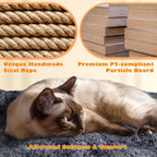 62.5Inches Cat Tree Cat Tower Cat Condo with Platform & Hammock, Scratching Posts for Kittens Pet Play House with Plush Perch for Indoor Activity Relaxing, Dark Gray